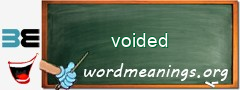 WordMeaning blackboard for voided